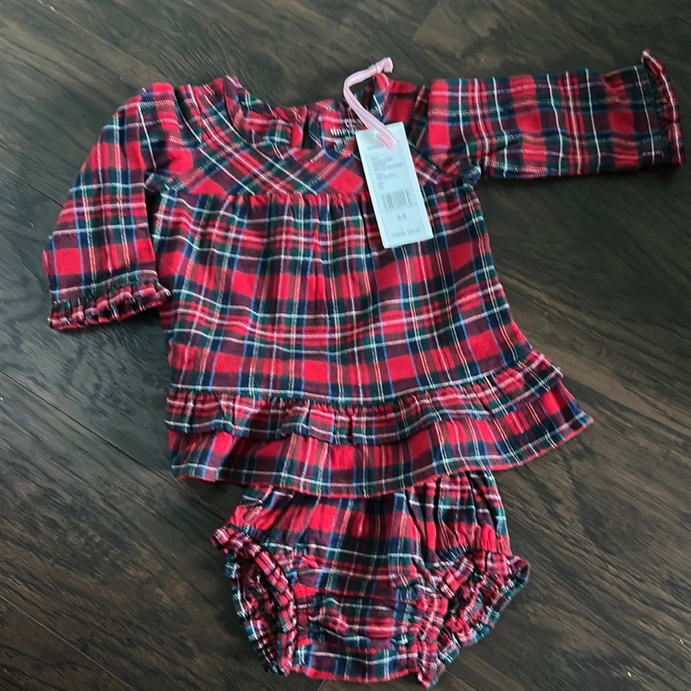 Vineyards Vine NWT Plaid Red and Blue Kids Outfit